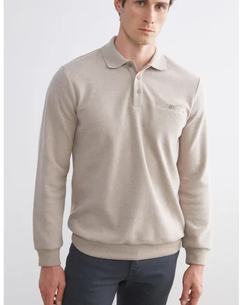 Pulover polo uni, Maro nisip