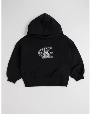 Hanorac cu imprimeu logo, Negru