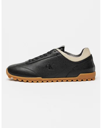 Pantofi sport cu garnituri din piele Runner, Negru
