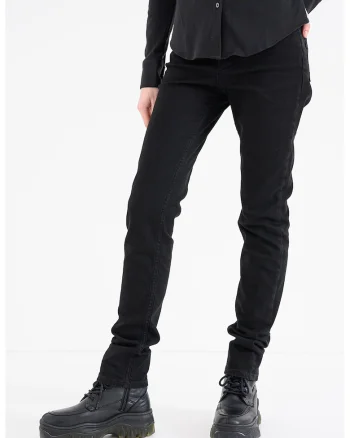 Blugi slim fit cu model cu 5 buzunare, Negru