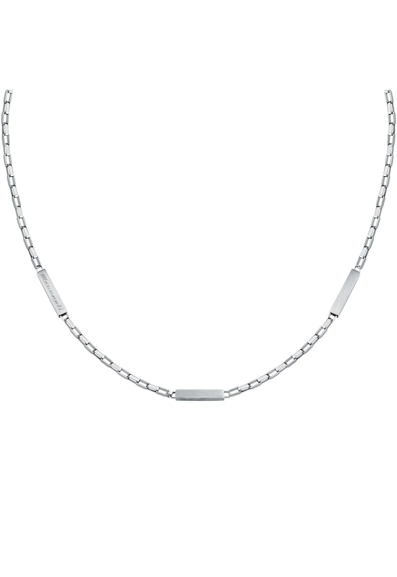 Colier bărbați  inox, ajustabil 45+5 cm, argintiu