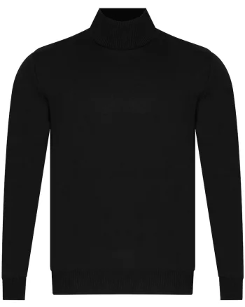Pulover barbati,  WS3321, croiala regular, negru, bumbac si acril