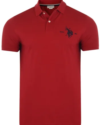 Tricou polo barbati  Salk, rosu, bumbac, Rosu