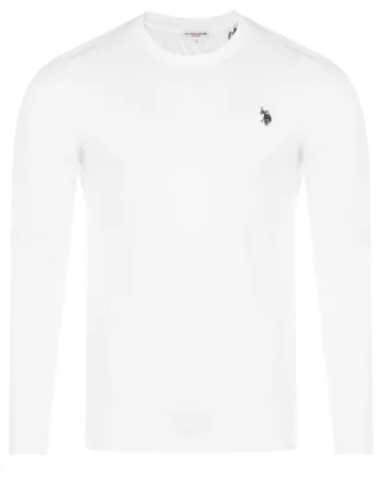- Tricou barbatesc alb cu maneca lunga SARP, Alb