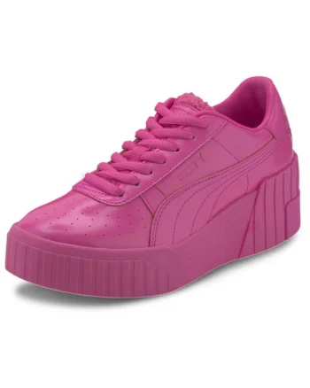 Pantofi sport din piele ecologica cu talpa wedge Cali, Roz