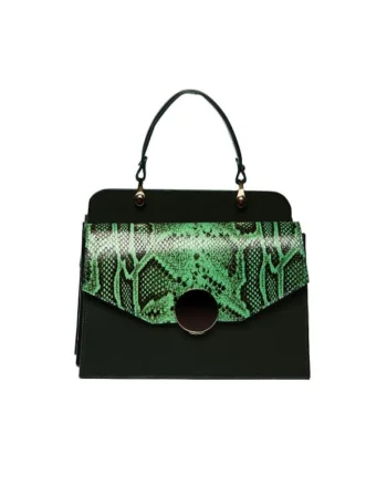 Geanta dama piele,  Felicia, verde, 26x12x20 cm