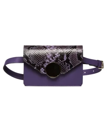 Geanta dama piele,  Cora, mov, 22x10x15 cm