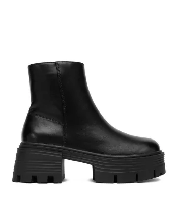 Botine dama 62083-3,  Textil, Negru