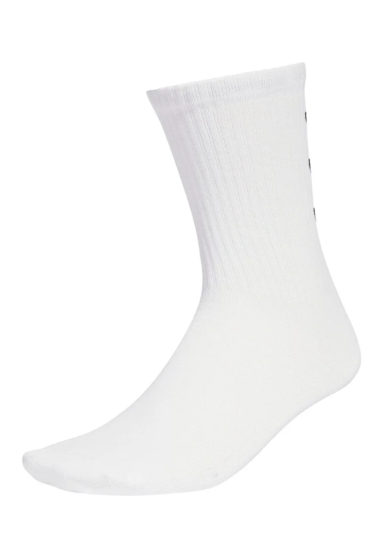 Set de se sosete lungi unisex cu logo - 3 perechi, Alb
