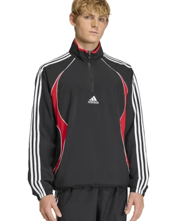 Bluza de trening cu fenta cu fermoar si logo
