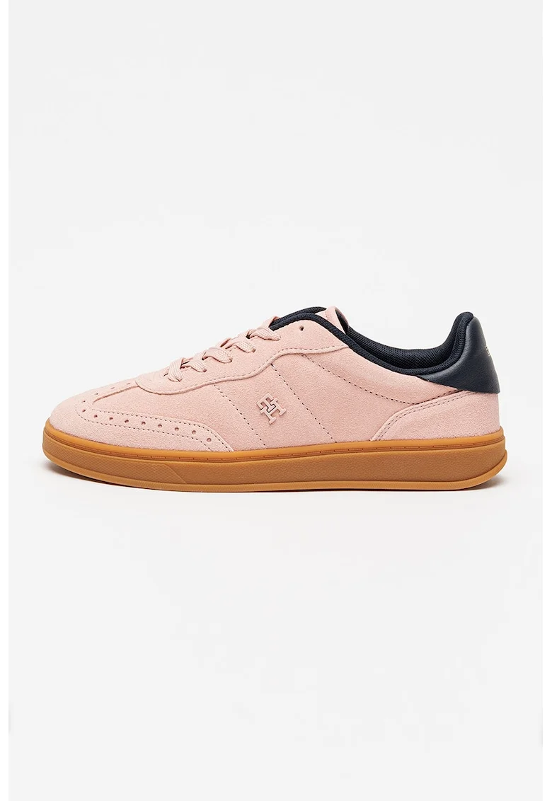 Pantofi sport din piele intoarsa Heritage, Roz deschis/Bleumarin