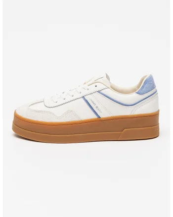 Pantofi sport flatform The Greenwich, Albastru indigo/Alb murdar