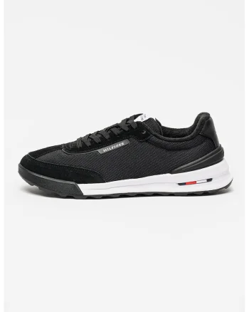 Pantofi sport de plasa Retro Runner, Negru