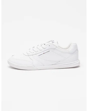 Pantofi sport low-cut de piele, Alb optic