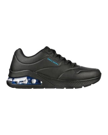 Pantofi sport de piele ecologica UNO 2-Air Around, Negru/Albastru