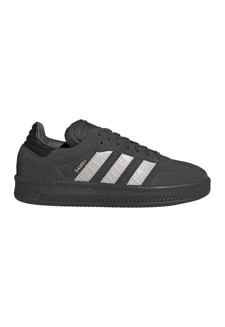 Pantofi sport din piele intoarsa cu insertii din material textil Samba, Gri deschis/Gri antracit