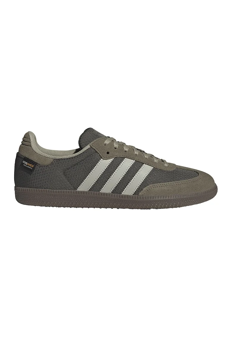 Pantofi sport din material textil cu garnituri din piele intoarsa Samba, Kaki inchis