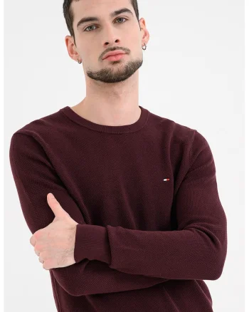 Pulover uni cu decolteu la baza gatului, Violet tyrian