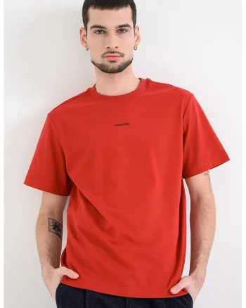 Tricou lejer din bumbac pique, Rosu