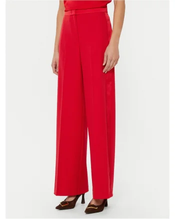 Pantaloni dama,  rosu, textil