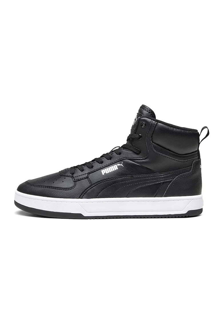 Pantofi sport mid-high de piele ecologica Caven 2.0, Alb/Negru