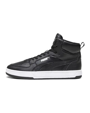 Pantofi sport mid-high de piele ecologica Caven 2.0, Alb/Negru