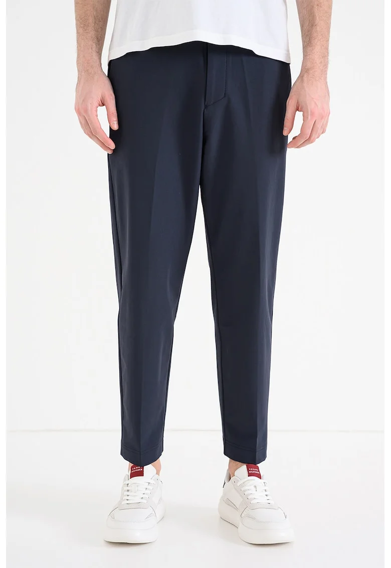 Pantaloni conici cu talie elastica, Albastru ultramarin