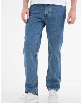 Blugi regular fit Jonah, Albastru inchis