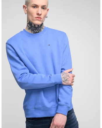 Bluza de trening cu decolteu la baza gatului si logo discret, Lila
