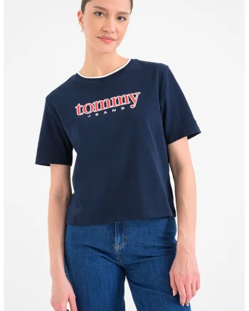 Tricou cu imprimeu logo, Bleumarin