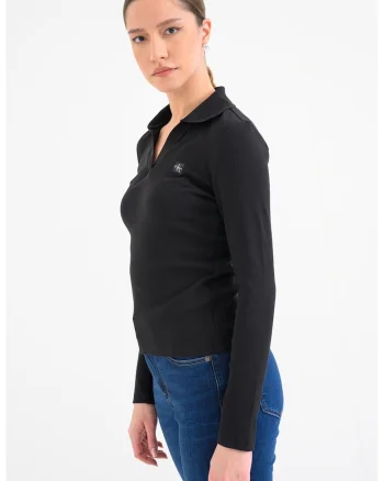 Bluza slim fit striata, Negru