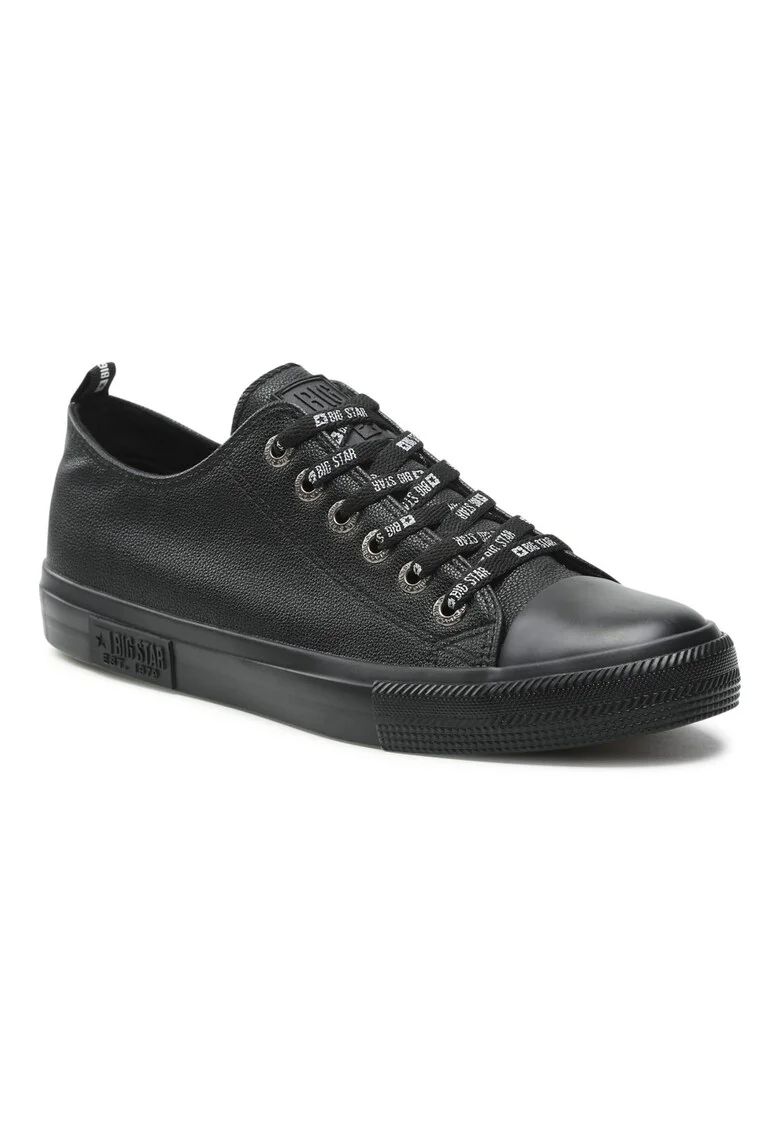 Tenisi barbati,  301272823, Piele ecologica, Negru, Negru