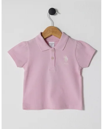 Tricou polo de bumbac pique, Lila pal