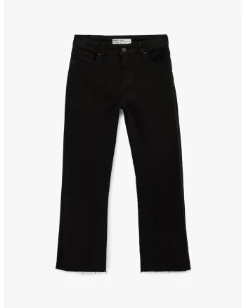 Blugi regular fit cu buzunare, Negru