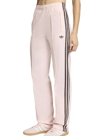 Pantaloni de trening cu talie medie si terminatii cu fermoar, Maro inchis/Roz pastel