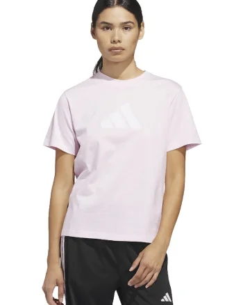 Tricou din bumbac cu decolteu la baza gatului si imprimeu logo Gingham, Alb/Roz pastel
