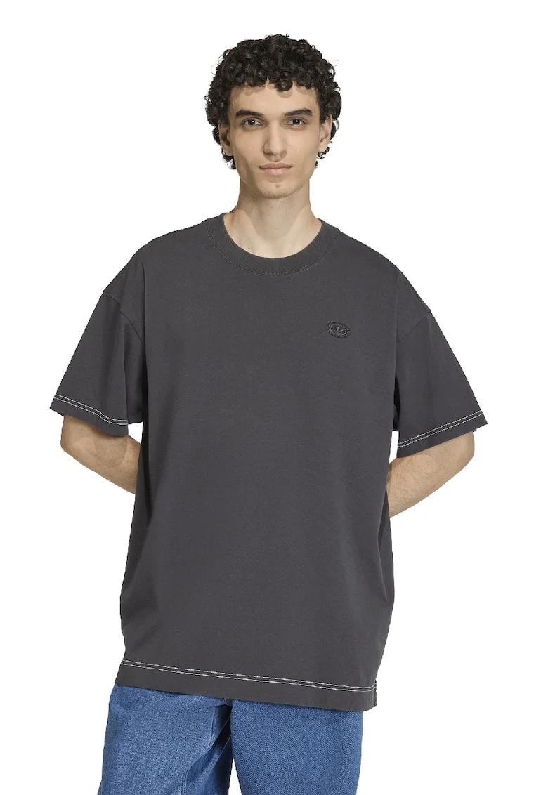 Tricou supradimensionat cu imprimeu, Violet/Bej/Gri antracit