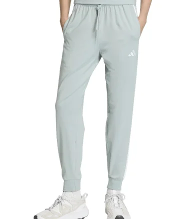 Pantaloni de trening cu buzunare laterale si snur, Alb/Verde pal