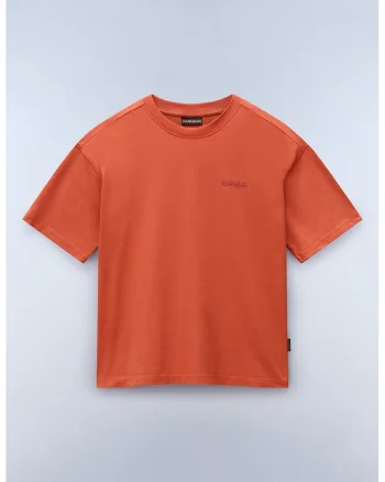 Tricou lejer cu decolteu la baza gatului si logo, Rosu