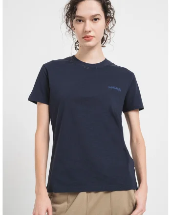 Tricou din bumbac cu imprimeu logo Blanche, Bleumarin