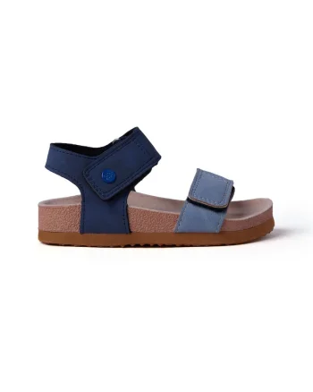 Sandale cu segmente cu inchidere velcro Scribner, Bleumarin