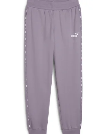 Pantaloni de trening cu benzi laterale cu logo Essentials, Lila pal