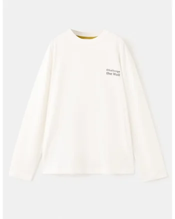 Bluza din bumbac cu model grafic, Alb/Gri inchis