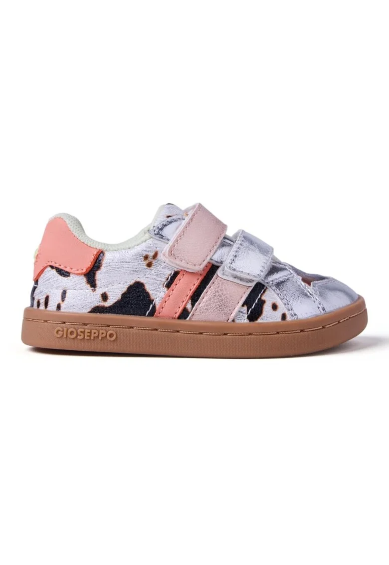 Pantofi sport cu detalii cu aspect metalic si animal print, Negru, Maro, Negru/Maro