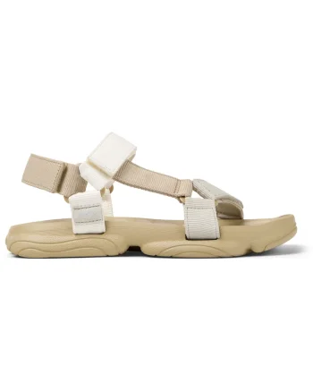 Sandale cu model colorblock si inchidere velcro Karst, Bej
