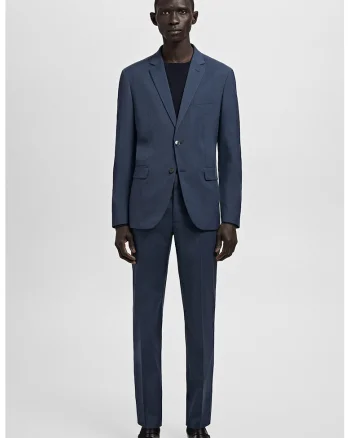 Pantaloni superslim fit in carouri cu pliuri, Albastru prafuit