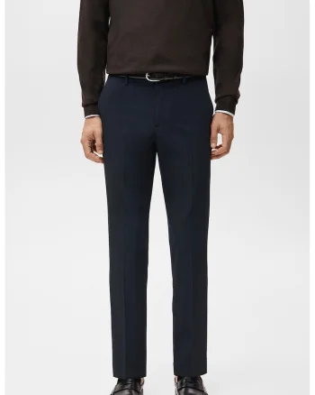 Pantaloni eleganti slim fit cu talie medie, Albastru ultramarin