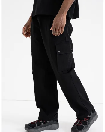 Pantaloni cargo din bumbac Graysen, Negru
