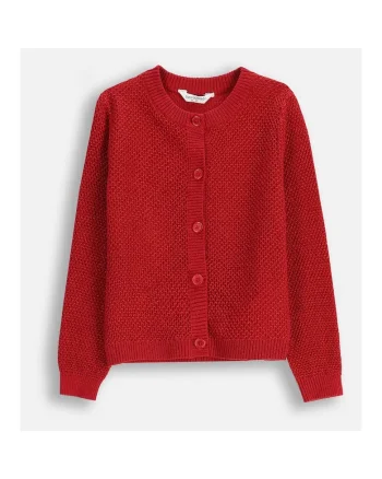 Cardigan tricotat cu decolteu la baza gatului