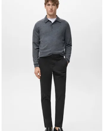 Pantaloni chino slim fit, Negru